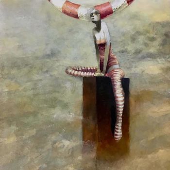 Pintura titulada "ninfa" por Cesar Ayllón, Obra de arte original, Oleo Montado en Bastidor de camilla de madera