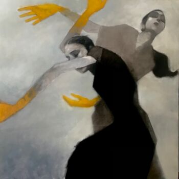 Pittura intitolato "Mujeres danzando" da Cesar Ayllón, Opera d'arte originale, Olio