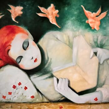 Pintura titulada "Soñadora" por Cesar Ayllón, Obra de arte original, Oleo
