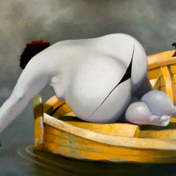 Peinture intitulée "Frio" par Cesar Ayllón, Œuvre d'art originale, Huile