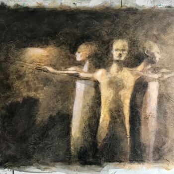 Peinture intitulée "Ancestrales" par Cesar Ayllón, Œuvre d'art originale, Huile
