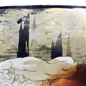 Pintura titulada "paisaje" por Cesar Ayllón, Obra de arte original, Otro