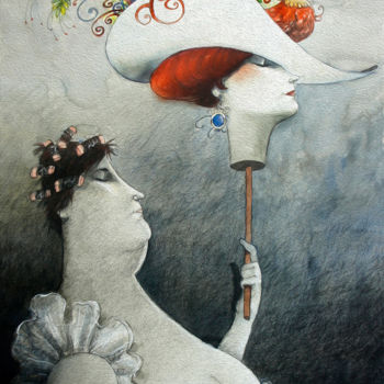 Peinture intitulée "sofisticada" par Cesar Ayllón, Œuvre d'art originale
