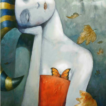 Pintura titulada "sueños de otoño" por Cesar Ayllón, Obra de arte original