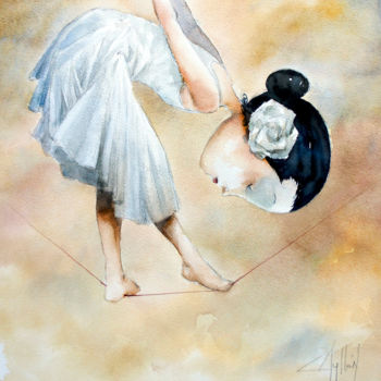 Pintura titulada "equilibrista" por Cesar Ayllón, Obra de arte original