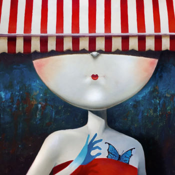 Картина под названием "toldo" - Cesar Ayllón, Подлинное произведение искусства