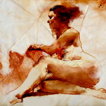 Pintura intitulada "desnudo" por Cesar Ayllón, Obras de arte originais