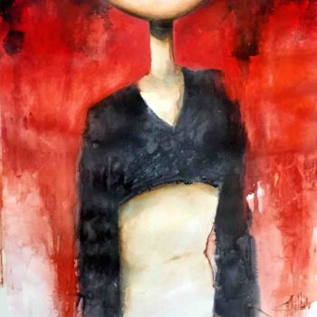 Painting titled "torso" by Cesar Ayllón, Original Artwork