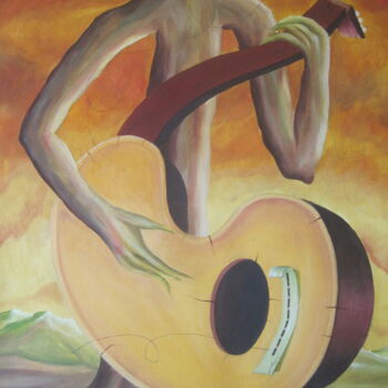 Painting titled "El sonido del silen…" by César Pardo, Original Artwork, Oil