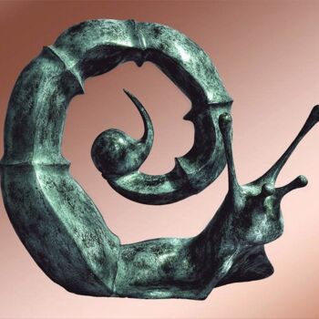 「-скульптура-бронза-」というタイトルの彫刻 Cesare Violaによって, オリジナルのアートワーク, 金属
