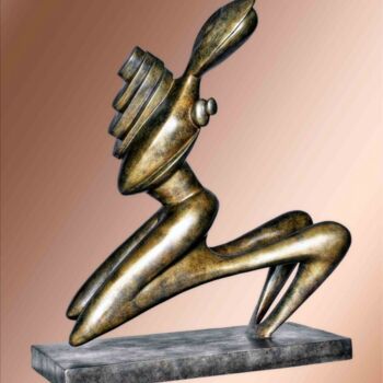 Sculpture titled "- donna" by Cesare Viola, Original Artwork, Metals