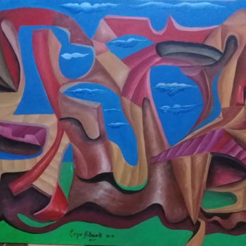 Peinture intitulée "Sem título" par César Sabaote, Œuvre d'art originale, Acrylique