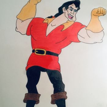 Drawing titled "Gaston" by Celestino Alertse, Original Artwork, Pencil