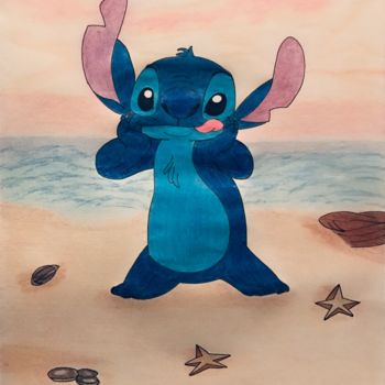 Dessin intitulée "Stitch" par Celestino Alertse, Œuvre d'art originale, Crayon