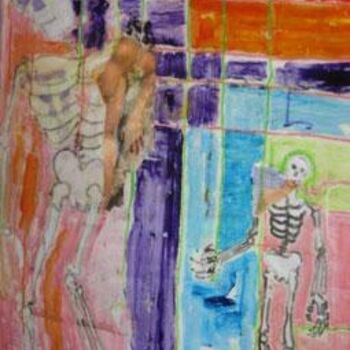 Peinture intitulée "Passage de la mort…" par Charley Supper-Bertho, Œuvre d'art originale, Huile