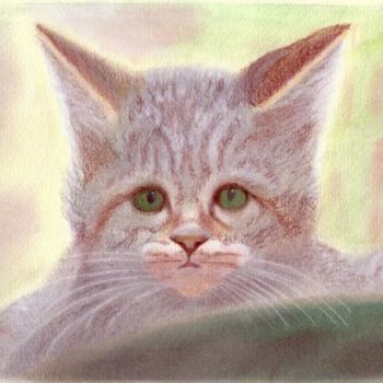 Painting titled "Chaton" by Tony Verly, Original Artwork