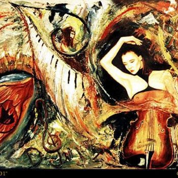 Pittura intitolato "jazz1" da Grigorescu Cezar, Opera d'arte originale