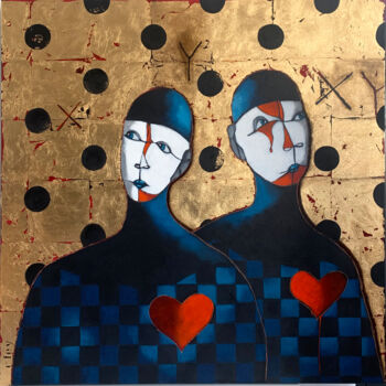 "Love is in the air" başlıklı Tablo Cfey tarafından, Orijinal sanat, Akrilik Ahşap Sedye çerçevesi üzerine monte edilmiş