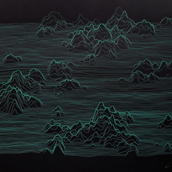 印花与版画 标题为“Abstract landscape…” 由Christophe Floutier, 原创艺术品, 2D数字工作