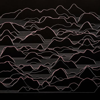 印花与版画 标题为“Abstract landscape…” 由Christophe Floutier, 原创艺术品, 水粉