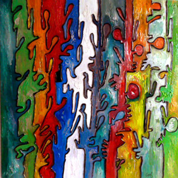 Painting titled "EVERYTHING CONNECTS…" by Ceef, Original Artwork