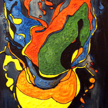 Painting titled "COLORS ABSTRACTION" by Ceef, Original Artwork