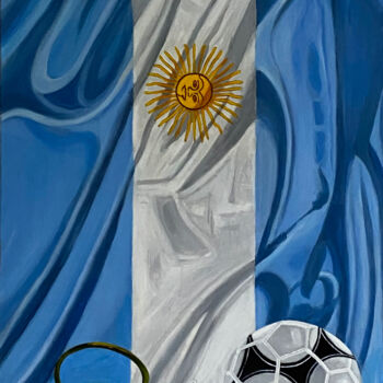 Painting titled "COSTUMBRES ARGENTIN…" by Cg In The Art, Original Artwork, Acrylic Mounted on Wood Stretcher frame