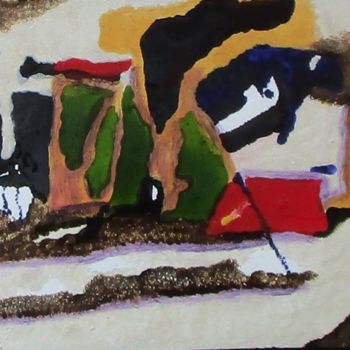 Pittura intitolato "Étude 7C" da Claude Gascon, Opera d'arte originale, Pittura di vetro colorato