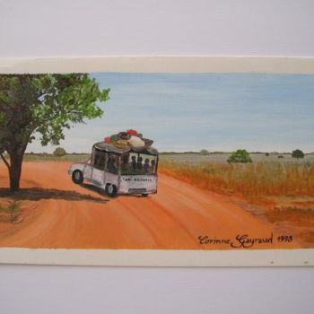 Painting titled "TAXI BROUSSE DE MAD…" by Corinne Gayraud, Original Artwork, Oil