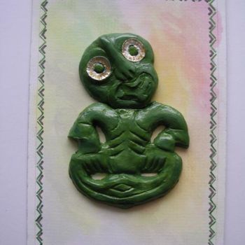 Artcraft titled "LE PETIT TIKI VERT" by Corinne Gayraud, Original Artwork