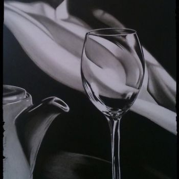 Drawing titled "verre-loupe" by C.G Dessins, Original Artwork, Graphite