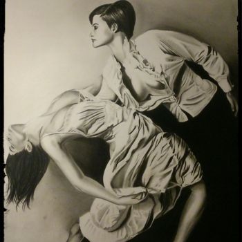 Disegno intitolato "Dansez Mesdames ..." da C.G Dessins, Opera d'arte originale, Grafite