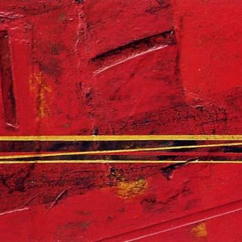 Painting titled "RED - SCARTI DA MAN…" by Massimo Nicotra, Original Artwork