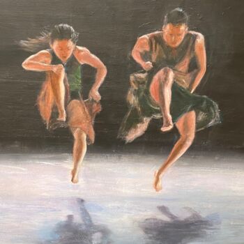 Peinture intitulée "Danse" par Christiane Gubler, Œuvre d'art originale, Acrylique Monté sur Châssis en bois