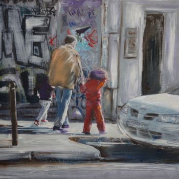 "Rue de Clignancourt…" başlıklı Tablo Ch Chevreau tarafından, Orijinal sanat, Petrol