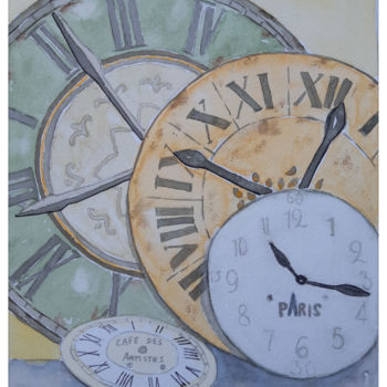 "Le temps qui passe" başlıklı Tablo Christel Bous Legent tarafından, Orijinal sanat, Suluboya