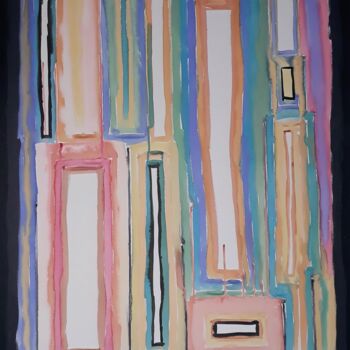 Painting titled "Portes" by Cha.Albrt, Original Artwork, Ink