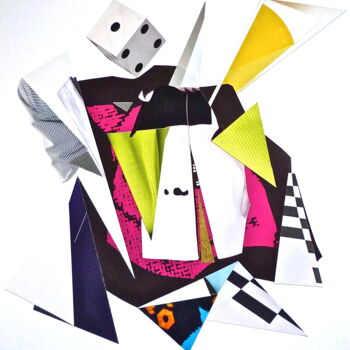 Collages intitolato "POKER 2015" da Cha, Opera d'arte originale, Ritagli