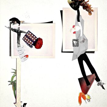 Collages intitulée "PULSION" par Cha, Œuvre d'art originale, Découpages
