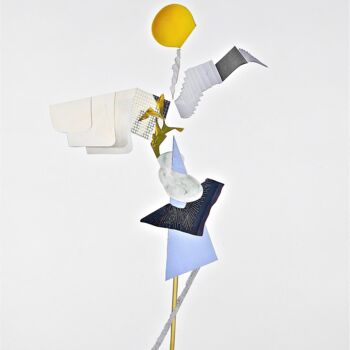 Collagen mit dem Titel "MISS KAOLINE" von Cha, Original-Kunstwerk, Scherenschnitt