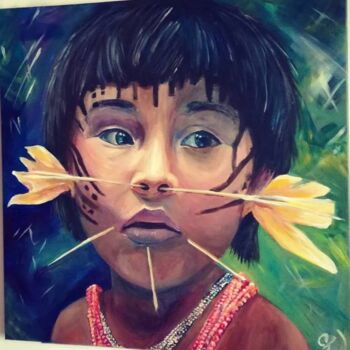 Painting titled "Son of nature" by Cha, Original Artwork, Acrylic