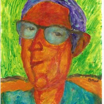 Painting titled "Con gafas" by Chabacan, Original Artwork