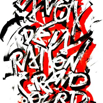 "LA VOIX DE LA RAISO…" başlıklı Tablo Chachagrafitero tarafından, Orijinal sanat, Mürekkep