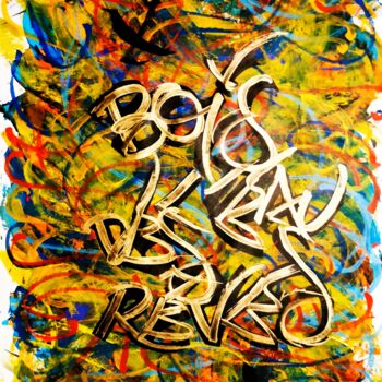 Schilderij getiteld "BOIS L'EAU DES REVE…" door Chachagrafitero, Origineel Kunstwerk, Acryl