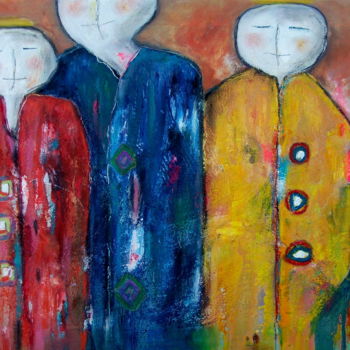 Painting titled "Mes Guilhem 4" by Chachapeala, Original Artwork, Oil