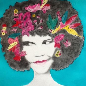 Schilderij getiteld "Smile" door Chadia Labidi, Origineel Kunstwerk
