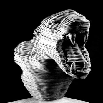 Sculptuur getiteld "lioness" door Chae Valerie Schmitt, Origineel Kunstwerk, Steen