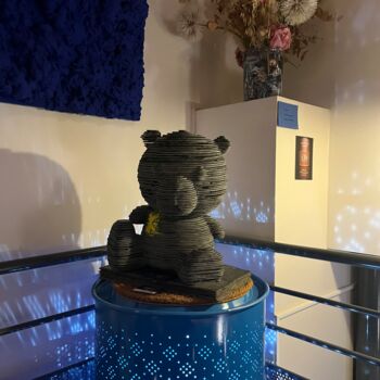 Sculpture intitulée "ti teddy" par Chae Valerie Schmitt, Œuvre d'art originale, Pierre