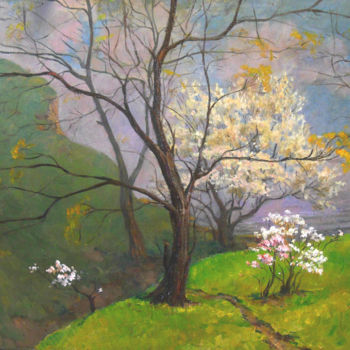 Pintura intitulada "Весна" por Anna Chagovets, Obras de arte originais, Óleo