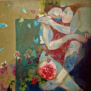 Картина под названием "Une Touche" - Chahla Soummer, Подлинное произведение искусства, Акрил Установлен на Деревянная рама д…